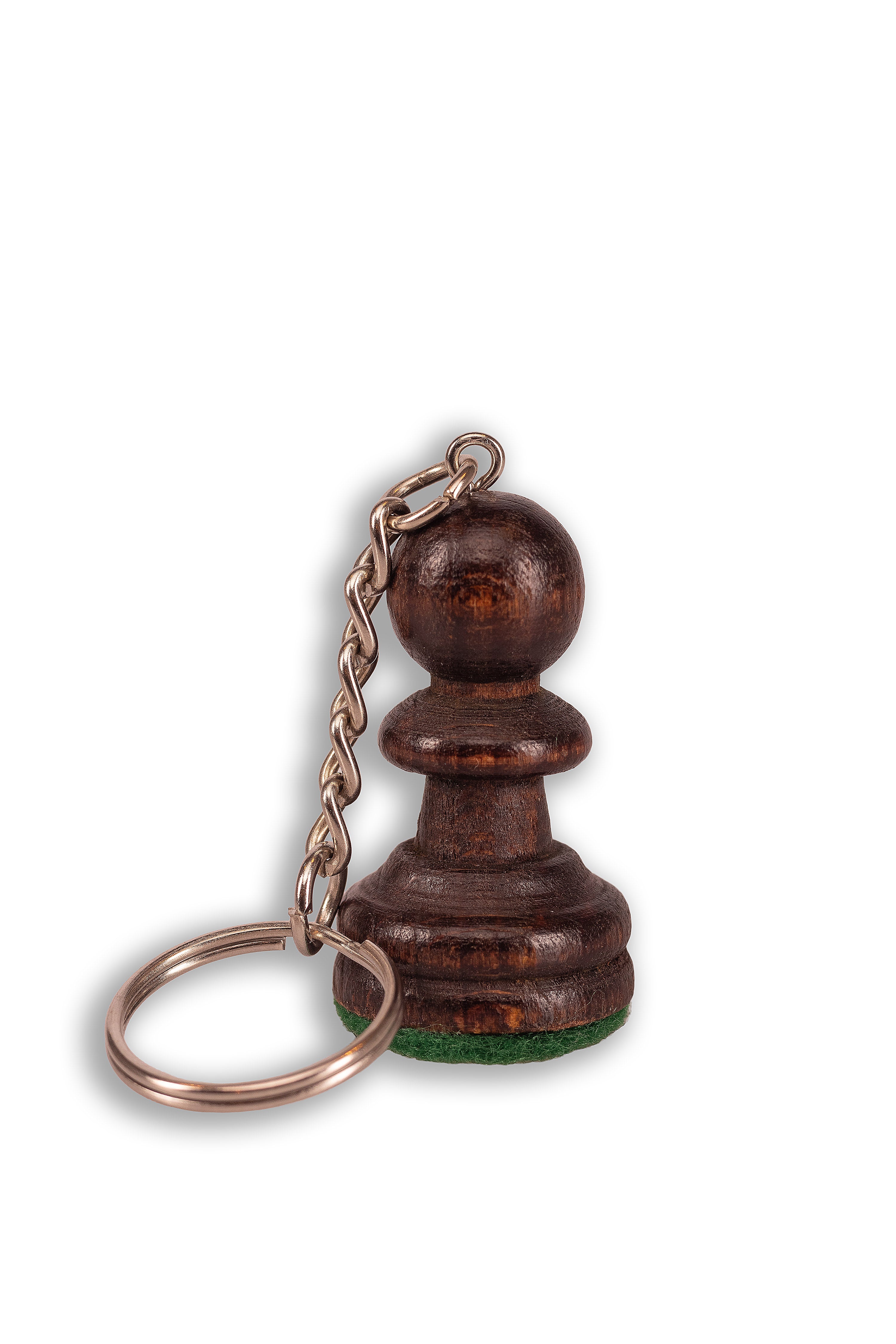 Porte clé - Pion noir / Pièce d'échecs en bois teinté en noir - Porte clé - Pion noir / Pièce d'échecs en bois teinté en noir