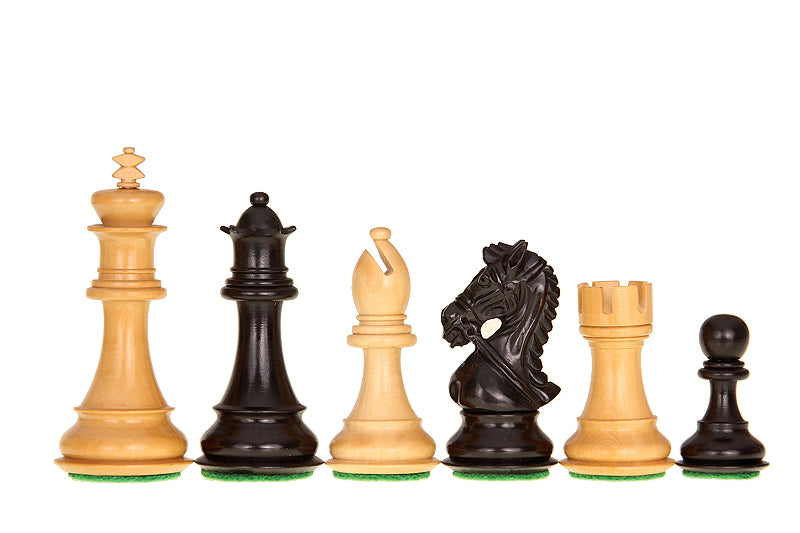 Pièces d'échecs King's Bridal en bois de buis foncé et naturel - Taille 4,00'' - Pièces d'échecs King's Bridal en bois de buis foncé et naturel - Taille 4,00''