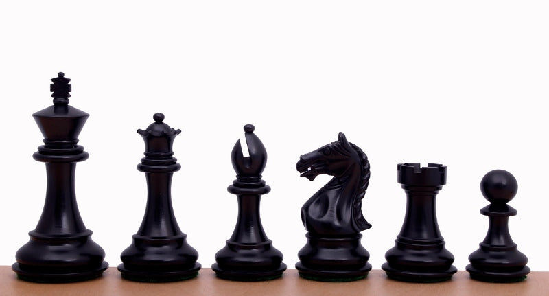 Pièces d'échecs Supreme en bois de buis naturel et teinté - Taille 3,75'' - Pièces d'échecs Supreme en bois de buis naturel et teinté - Taille 3,75''