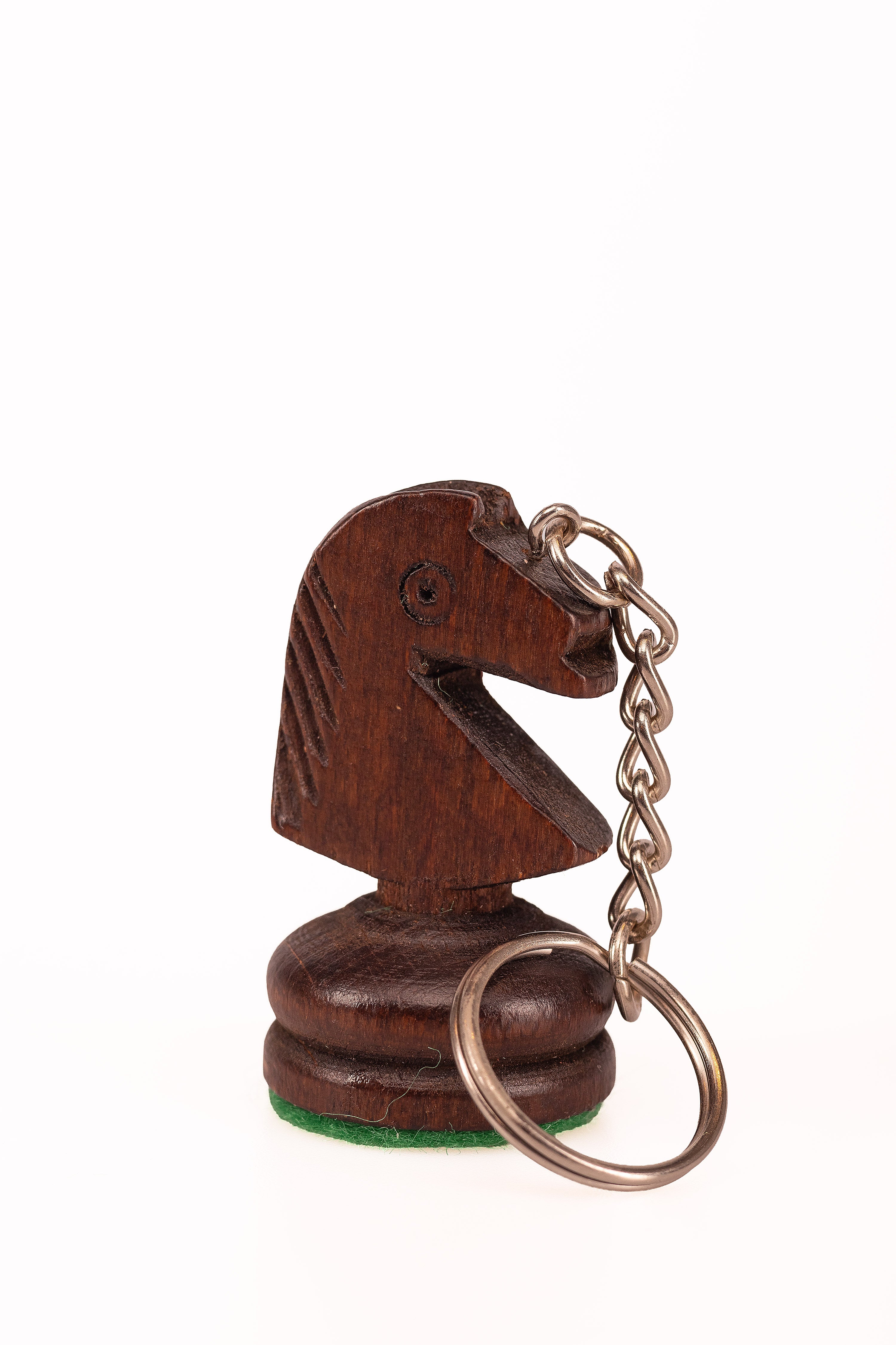 Porte clé - Cavalier noir / Pièce d'échecs en bois teinté en noir - Porte clé - Cavalier noir / Pièce d'échecs en bois teinté en noir
