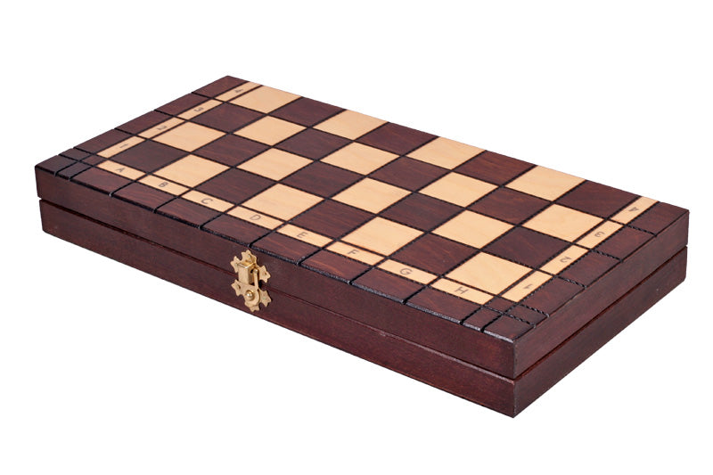 Jeu d'Echecs et de Dames Pliable en bois de charme, de petite taille (35 x 35cm) - Ensemble comprenant deux jeux pour deux joueurs - Jeu d'Echecs et de Dames Pliable en bois de charme, de petite taille (35 x 35cm) - Ensemble comprenant deux jeux pour deux joueurs