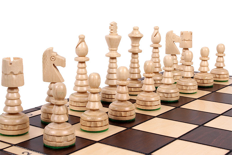 Jeu d'Echecs du SAPIN DE NOËL en bois de charme, de grande taille (48 x 48 cm) - Ensemble complet - Jeu d'Echecs du SAPIN DE NOËL en bois de charme, de grande taille (48 x 48 cm) - Ensemble complet