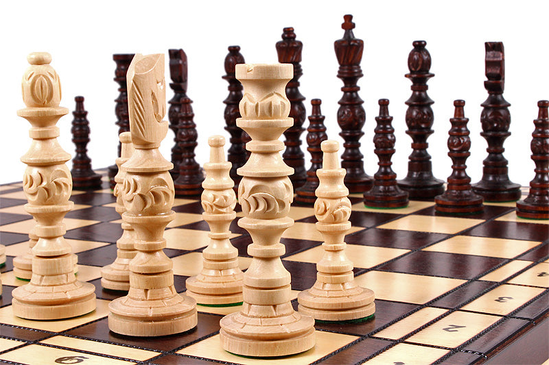 Jeu d'Echecs GALANT en bois bois de charme, de grande taille (57 x 57cm) - Ensemble Complet - Jeu d'Echecs GALANT en bois bois de charme, de grande taille (57 x 57cm) - Ensemble Complet