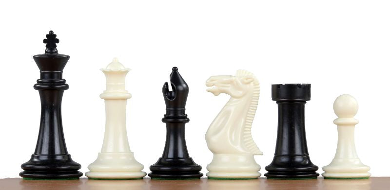 Pièces d'échecs plastique plombées et feutrées Collector Staunton de taille 6 - Pièces d'échecs plastique plombées et feutrées Collector Staunton de taille 6