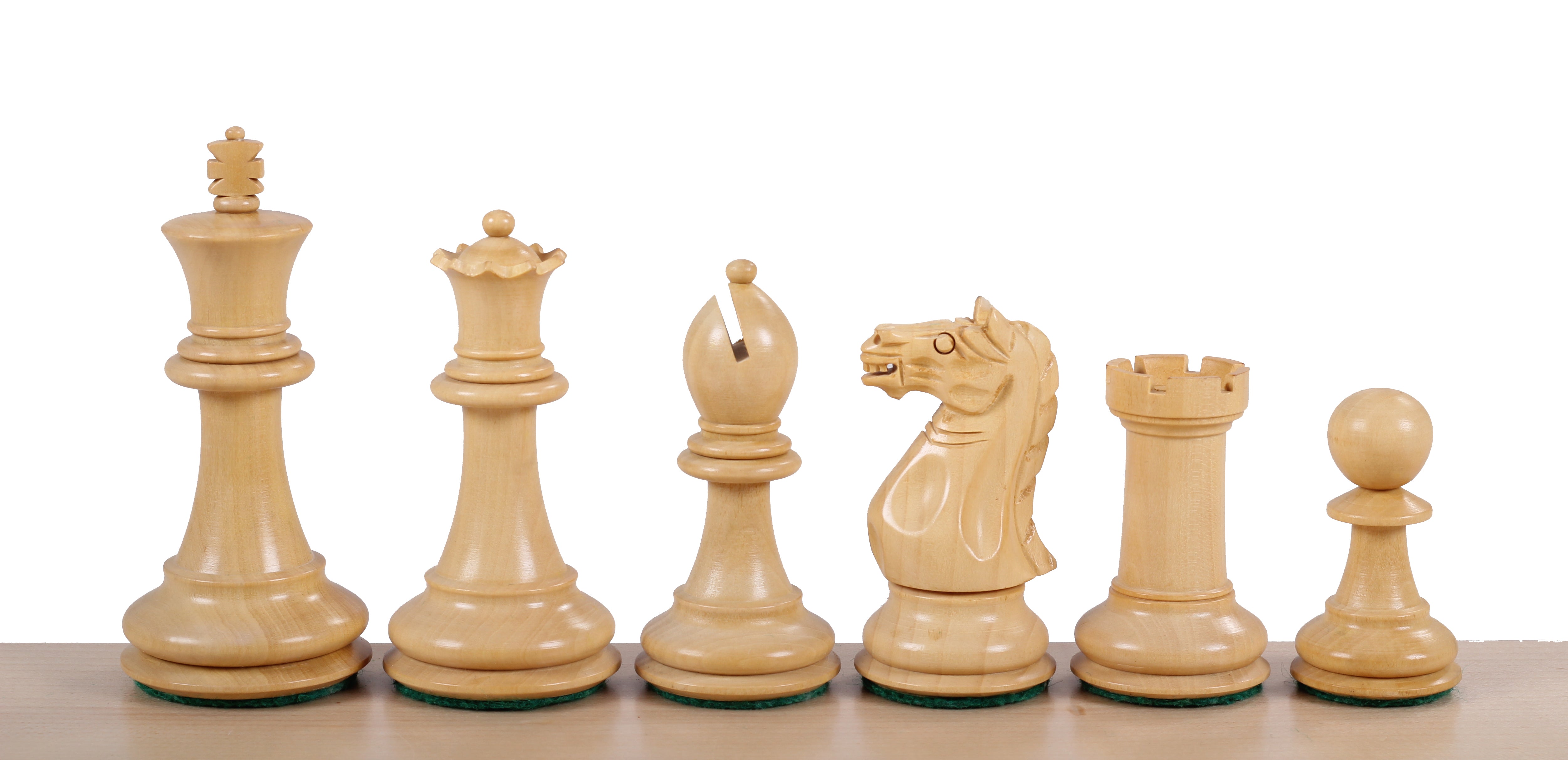 Pièces d'échecs Oxford en bois d'acacia et de buis - Taille 4,00'' - Pièces d'échecs Oxford en bois d'acacia et de buis - Taille 4,00''