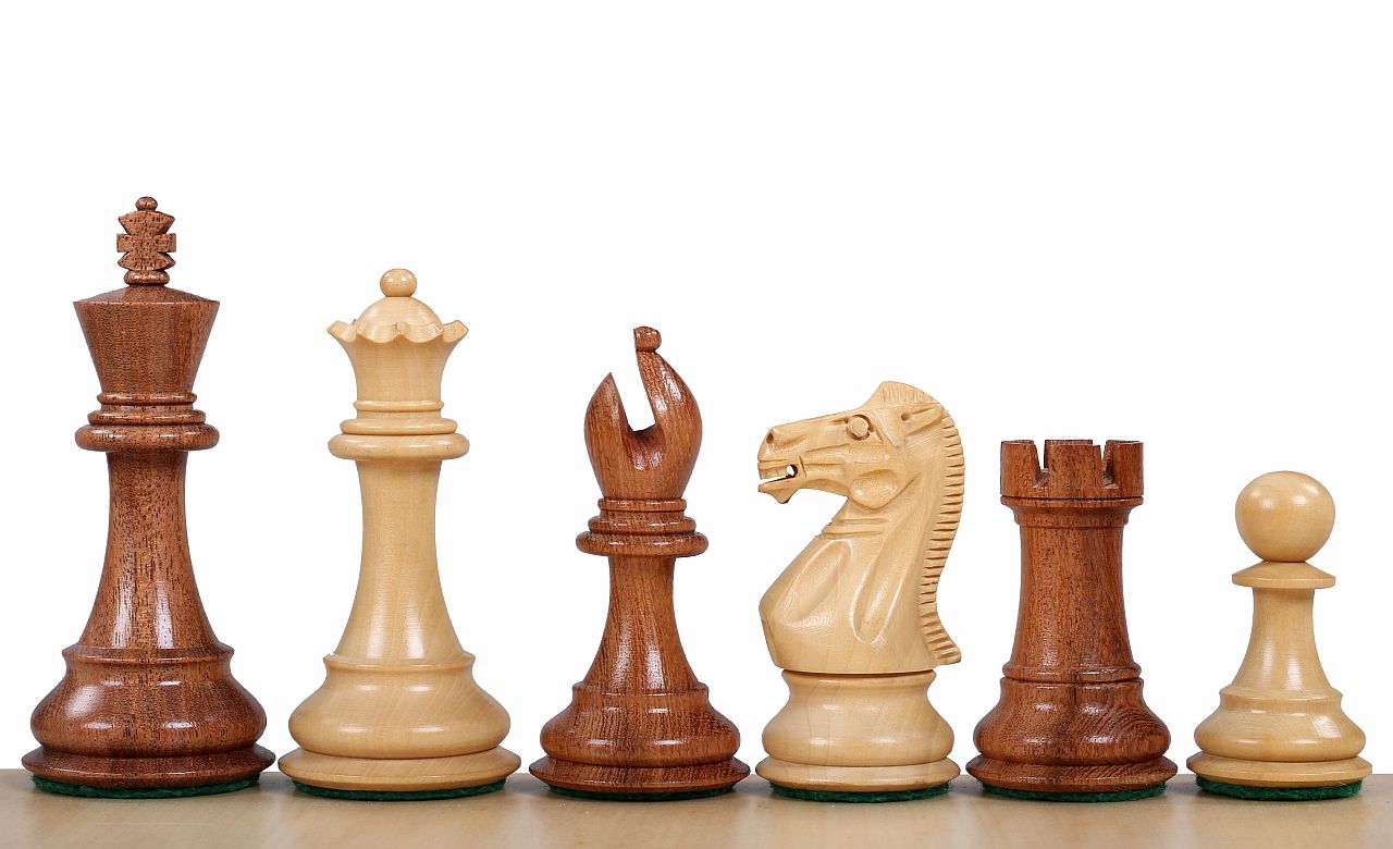 Pièces d'échecs Stallion en bois d'acacia et de buis - Taille 3,75'' - Pièces d'échecs Stallion en bois d'acacia et de buis - Taille 3,75''
