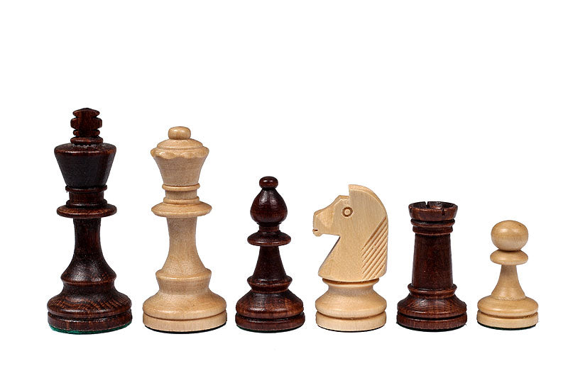 Les pièces d'échecs en bois STAUNTON de taille 4 dans un poly-sac - Les pièces d'échecs en bois STAUNTON de taille 4 dans un poly-sac