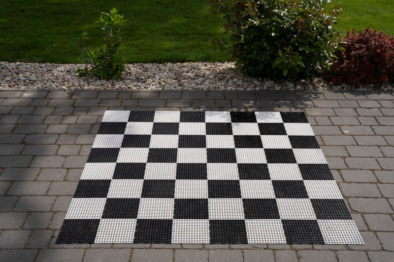 Échiquier Géant Mini en plastique pour jeu d'échecs et dames de jardin et extérieur (Cases 17x17cm) - Échiquier Géant Mini en plastique pour jeu d'échecs et dames de jardin et extérieur (Cases 17x17cm)