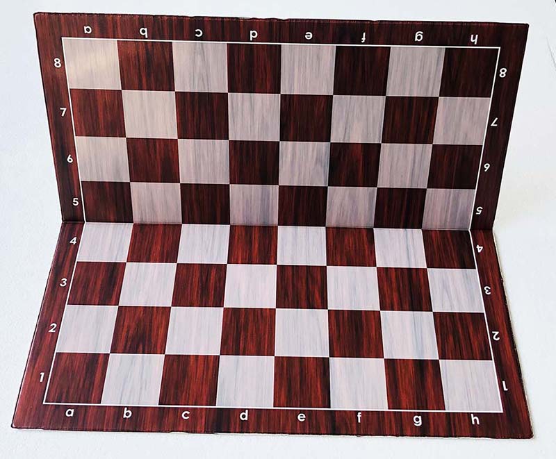 Échiquier plastique pliant en 2, imitation bois - échiquier de tournoi de taille 6 - Échiquier plastique pliant en 2, imitation bois - échiquier de tournoi de taille 6