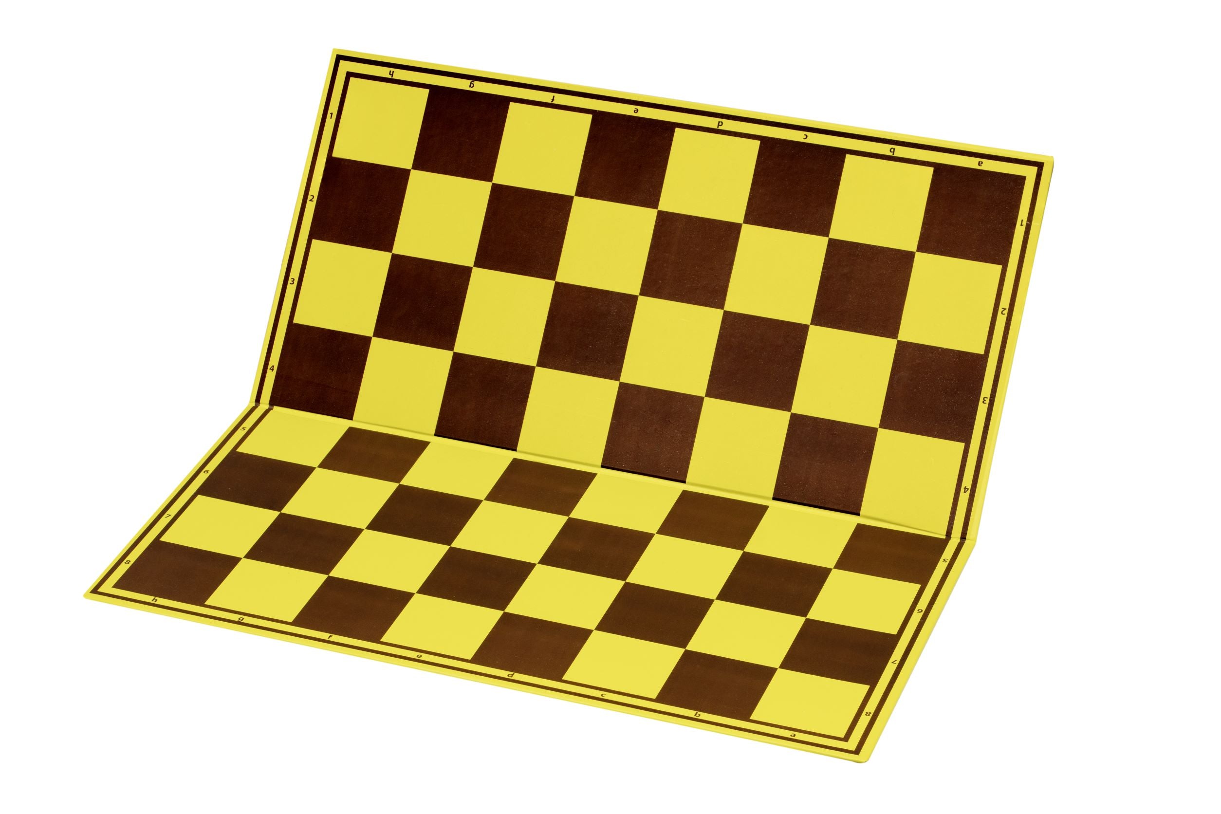 Échiquier cartonné pliant en 2 marron/jaune - échiquier de tournoi de taille 5+ - Échiquier cartonné pliant en 2 marron/jaune - échiquier de tournoi de taille 5+