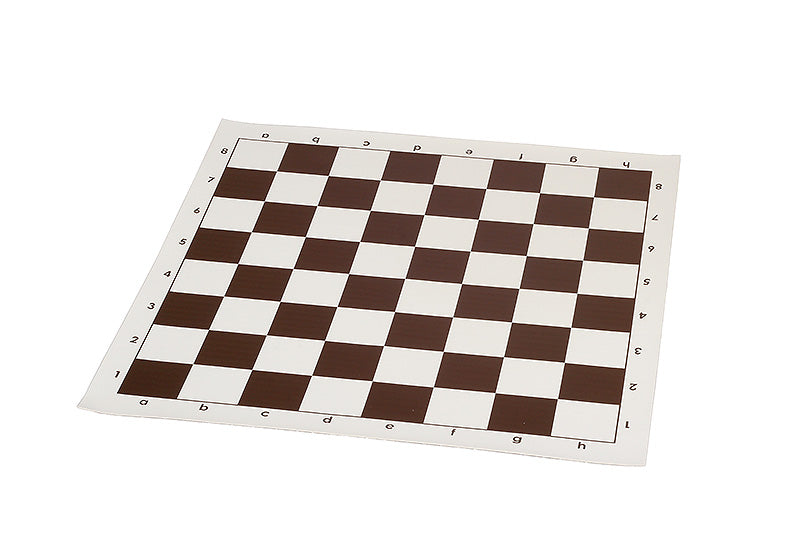 Échiquier roulable vinyle marron - échiquier de tournoi de taille 3 - Échiquier roulable vinyle marron - échiquier de tournoi de taille 3