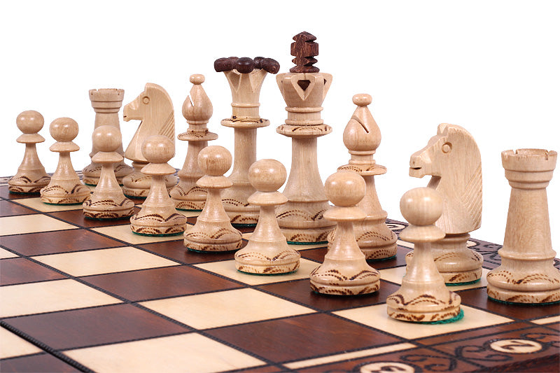 Jeu d'échecs CONSUL en bois de charme, de grande taille (48 x 48cm) - Ensemble Complet - Jeu d'échecs CONSUL en bois de charme, de grande taille (48 x 48cm) - Ensemble Complet