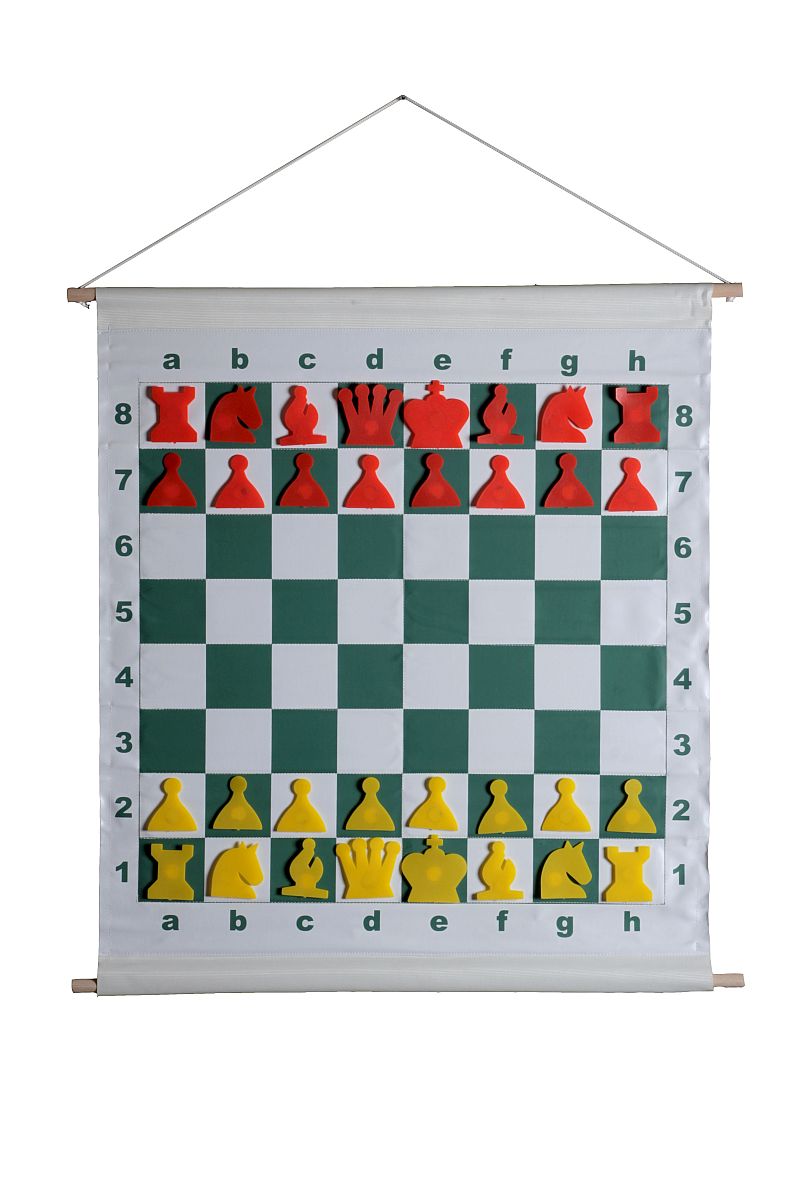 Échiquier murale magnétique roulable - L'ensemble complet (échiquier + pièces + sac) - Échiquier murale magnétique roulable - L'ensemble complet (échiquier + pièces + sac)