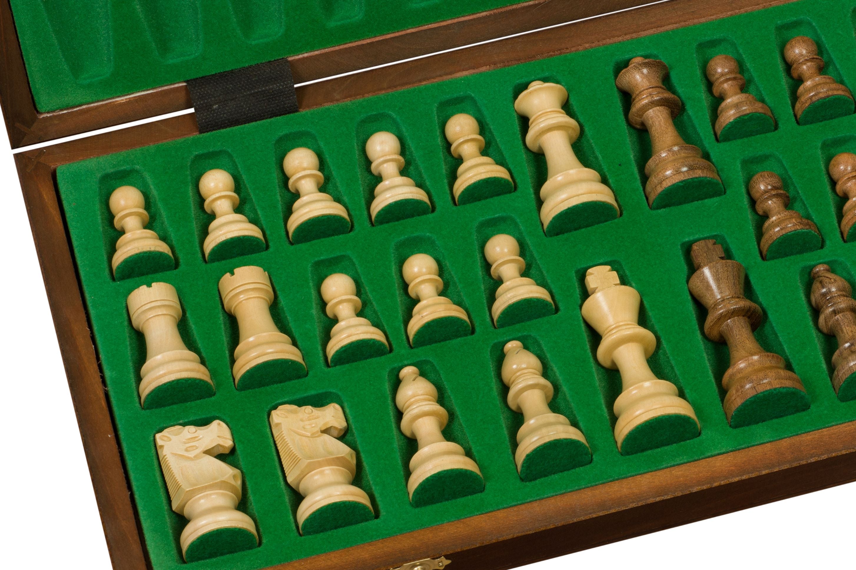 Jeu d'échecs de tournoi avec les pièces French Acacia de taille 6 (54x54cm) - L'ensemble complet - Jeu d'échecs de tournoi avec les pièces French Acacia de taille 6 (54x54cm) - L'ensemble complet