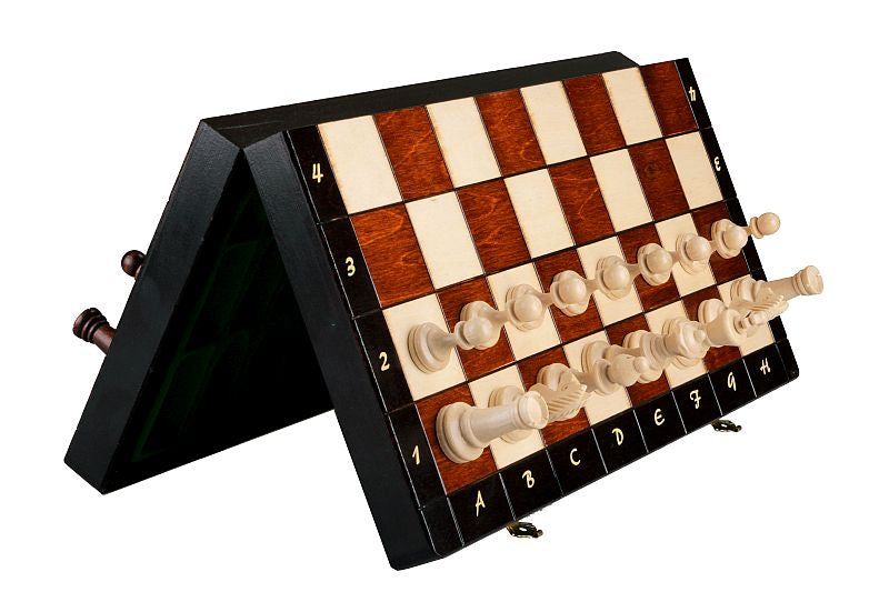 Jeu d'échecs MAGNETIQUE en bois de charme, pliant, de grande taille (35 x 35cm) - Ensemble Complet - Jeu d'échecs MAGNETIQUE en bois de charme, pliant, de grande taille (35 x 35cm) - Ensemble Complet