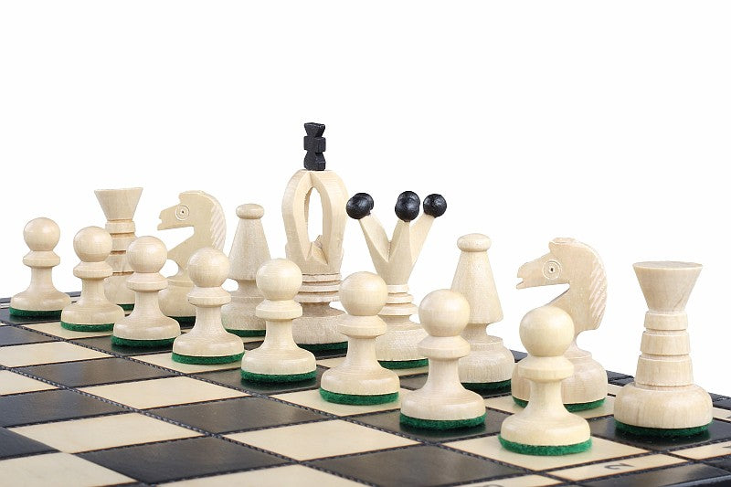 Jeu d'Echecs ROYAL Black en bois de charme, de taille moyenne (34 x 34cm) - Ensemble Complet noir - Jeu d'Echecs ROYAL Black en bois de charme, de taille moyenne (34 x 34cm) - Ensemble Complet noir