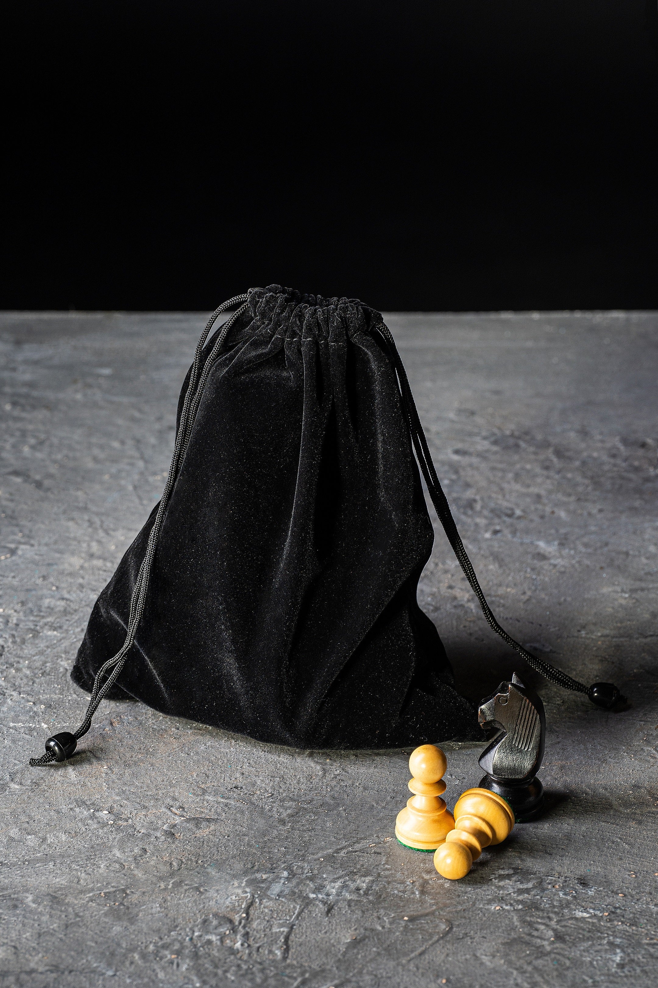 Sac velours pour ranger les pièces d'échecs - Sac velours pour ranger les pièces d'échecs