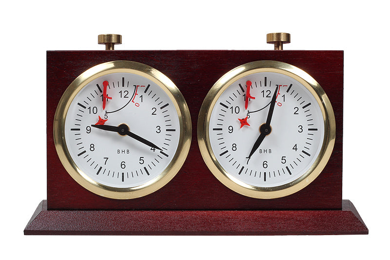 Pendule BHB en bois foncé de grande taille avec un support - Pendule traditionnelle mécanique - Pendule BHB en bois foncé de grande taille avec un support - Pendule traditionnelle mécanique