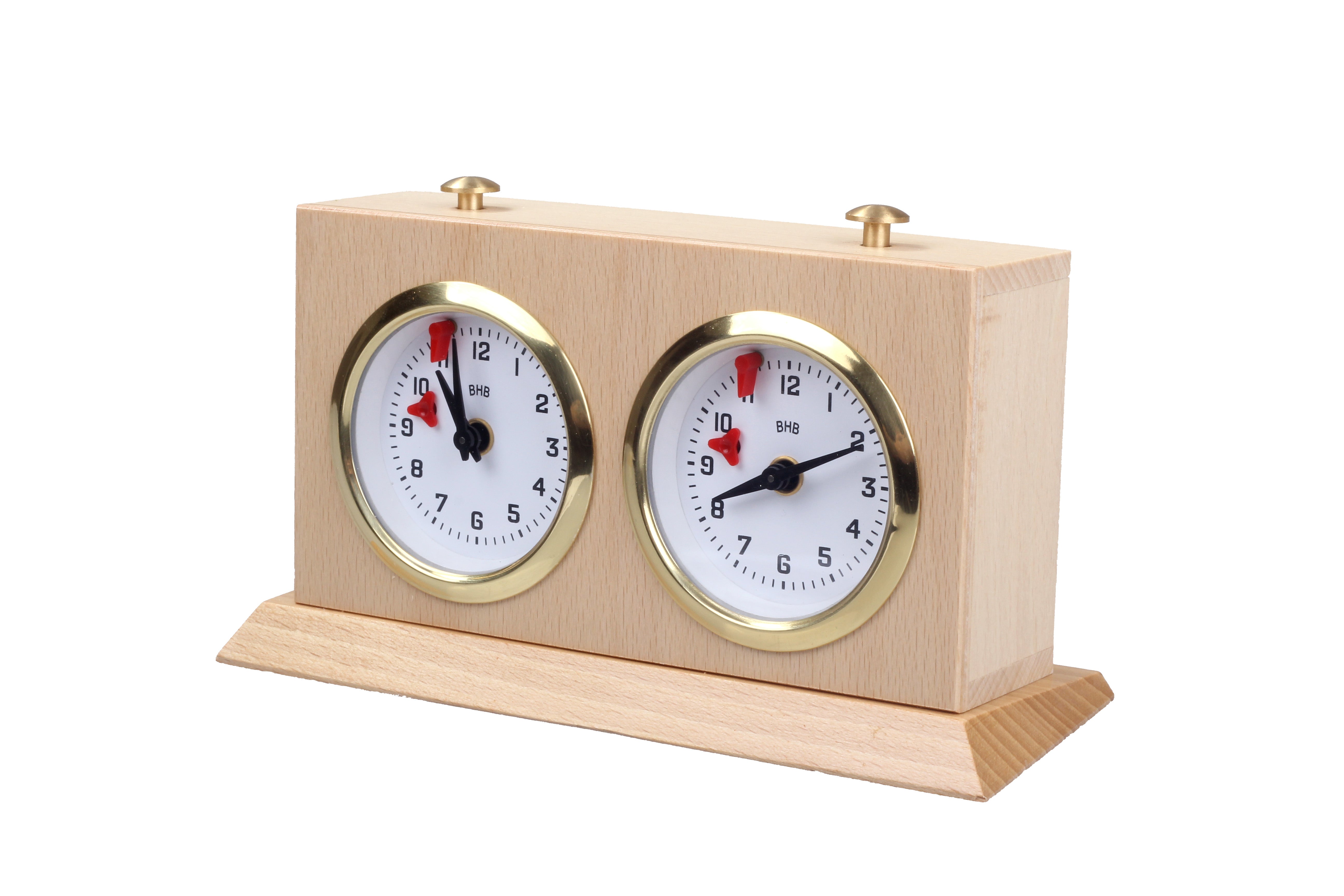 Pendule BHB en bois claire de petite taille avec un support - Pendule traditionnelle mécanique - Pendule BHB en bois claire de petite taille avec un support - Pendule traditionnelle mécanique