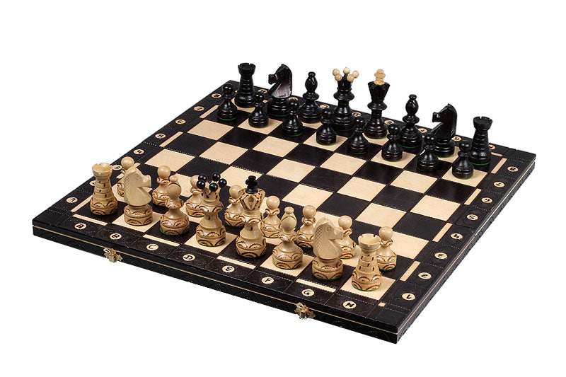 Jeu d'échecs AMBASSADEUR en bois de charme, de grande taille (55 x 55cm) - Ensemble Complet - Jeu d'échecs AMBASSADEUR en bois de charme, de grande taille (55 x 55cm) - Ensemble Complet