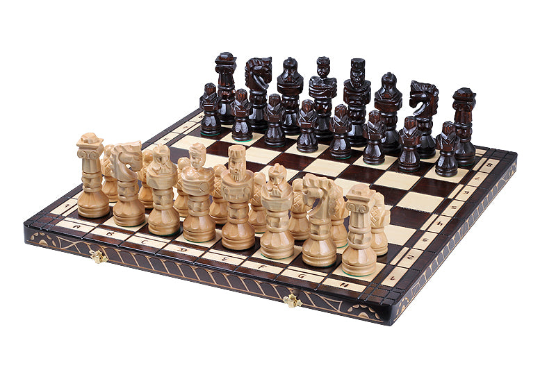 Jeu d'Echecs GLADIATEUR en bois de tilleul, de grande taille (59 x 59cm) - Ensemble Complet - Jeu d'Echecs GLADIATEUR en bois de tilleul, de grande taille (59 x 59cm) - Ensemble Complet