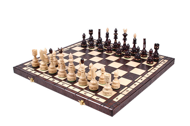 Jeu d'd'échecs INDIEN en bois de charme, de grande taille  (54 x 54cm) - Ensemble Complet - Jeu d'd'échecs INDIEN en bois de charme, de grande taille  (54 x 54cm) - Ensemble Complet