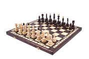 Jeu d'd'échecs INDIEN en bois de charme, de grande taille  (54 x 54cm) - Ensemble Complet