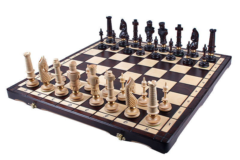 Jeu d'échecs sculpté de grande taille ROYAL LUX  (65 x 65 cm) - Jeu d'échecs sculpté de grande taille ROYAL LUX  (65 x 65 cm)