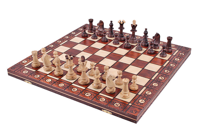 Jeu d'échecs CONSUL en bois de charme, de grande taille (48 x 48cm) - Ensemble Complet - Jeu d'échecs CONSUL en bois de charme, de grande taille (48 x 48cm) - Ensemble Complet