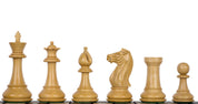 Pièces d'échecs Pershing en bois de padouk et de buis - Taille 4,25''