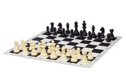 Pièces d'échecs en plastique Staunton, noires et blanches de taille 6 (roi 95mm)