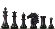 Pièces d'échecs Baggio Ebony en bois d'ébène et de buis - Taille 4,00''