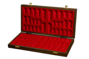 Echiquier pliant en bois avec insert (42 x 42 cm) - Coffret pour Jeu d'échecs d'entraînement de Taille 4