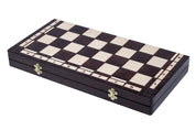Jeu d'Echecs GIEWONT en bois de tilleul, de taille moyenne (57 x 57cm) - Ensemble Complet