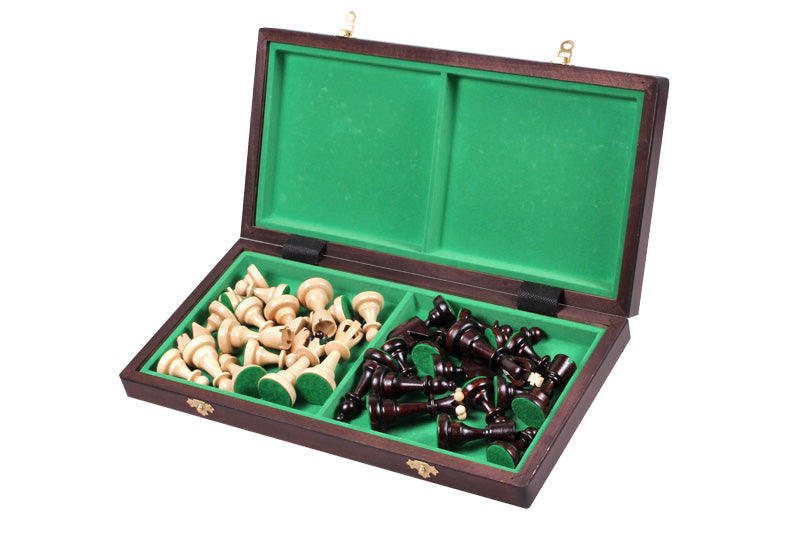 Jeu d'échecs d'AS Marron en bois de charme, de taille moyenne (41 x 41cm) - Ensemble Complet - Jeu d'échecs d'AS Marron en bois de charme, de taille moyenne (41 x 41cm) - Ensemble Complet