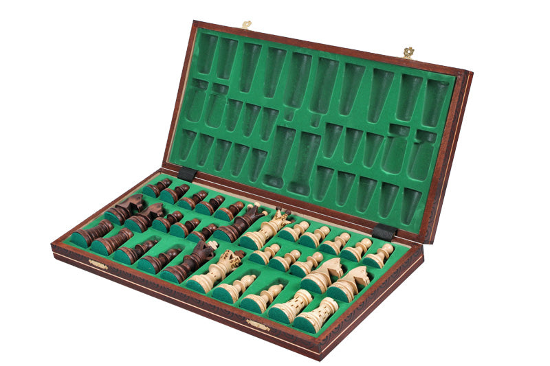 Jeu d'échecs AMBASSADEUR en bois de charme, de grande taille (54 x 54cm) - Ensemble Complet - Jeu d'échecs AMBASSADEUR en bois de charme, de grande taille (54 x 54cm) - Ensemble Complet