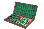 Jeu d'échecs AMBASSADEUR en bois de charme, de grande taille (54 x 54cm) - Ensemble Complet