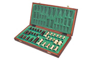 Jeu d'Echecs JUNIOR en bois de charme, de taille  moyenne (42 x 42cm) - Ensemble Complet