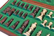 Jeu d'échecs JUPITER en bois de charme, de taille moyenne (42 x 42cm) - Ensemble Complet