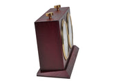Pendule BHB en bois  foncé de grande taille avec un support - Pendule traditionnelle mécanique