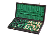 Jeu d'échecs CLASSIQUE en bois de charme, de grande taille (50 x 50m) - Ensemble Complet