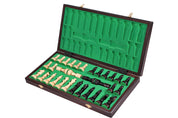 Jeu d'Echecs du SAPIN DE NOËL en bois de charme, de grande taille (48 x 48 cm) - Ensemble complet