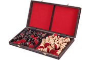 Jeu d'Echecs ROMAIN en bois de hêtre, de grande taille (55 x 55cm) - Ensemble Complet