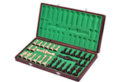 Jeu d'échecs DE CLUB en bois de charme, de grande taille (48 x 48cm) - Ensemble Complet