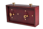 Pendule BHB en bois foncé de grande taille sans support - Pendule traditionnelle mécanique