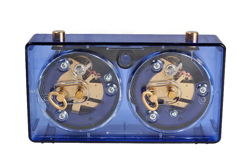 Pendule BHB de tournoi, boîtier en plastique bleu transparent, de petite taille - Pendule traditionnelle mécanique - Pendule BHB de tournoi, boîtier en plastique bleu transparent, de petite taille - Pendule traditionnelle mécanique