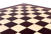 Echiquier en marqueterie de bois de Wengé et Sycomore - échiquier classique de Taille 6