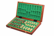 Jeu d'échecs de tournoi avec les pièces German Knight (Timeless) en bois d'acacia et buis de taille 5 (48x48cm) - L'ensemble complet