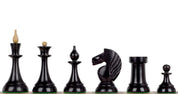 Pièces d'échecs Gambit de la Reine 1957 Ebony en bois d'ébène et buis - Taille 4,00''