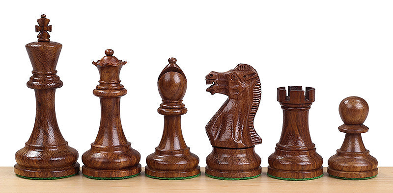 Pièces d'échecs Executive en bois d'acacia et buis - Taille 4,00'' - Pièces d'échecs Executive en bois d'acacia et buis - Taille 4,00''